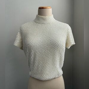 Vie by Victoria Royal Pearl vintage Crop 
| 1980 | Size 8